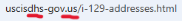 screenshot example of a fake USCIS page URL